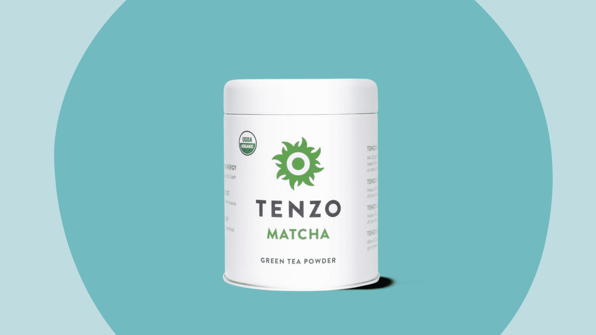 Tenzo Matcha Tea powder in Centre