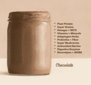 Ka'chava chocolate flavor with description about ingredients used insde